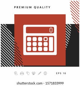 Calculator symbol icon. Graphic elements for your design