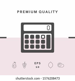 Calculator symbol icon. Graphic elements for your design