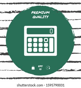 Calculator symbol icon. Graphic elements for your design