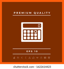 Calculator symbol icon. Graphic elements for your design