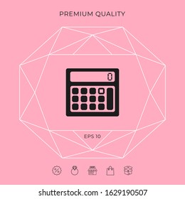 Calculator symbol icon. Graphic elements for your design