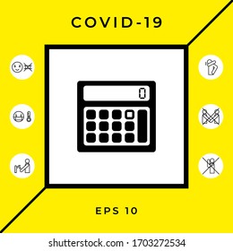 Calculator symbol icon. Graphic elements for your design