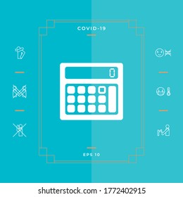 Calculator symbol icon. Graphic elements for your design