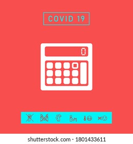 Icono de símbolo de la calculadora. Elementos gráficos para su diseño