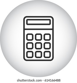 Calculator symbol simple flat icon on background