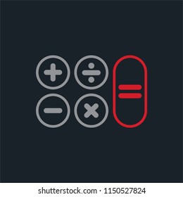 Calculator symbols vector icon