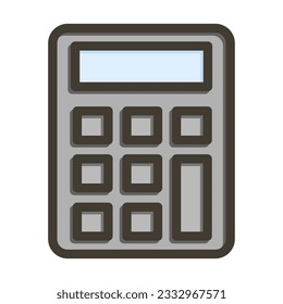 Colores Llenos De Línea Gruesa De Calculadora Para Uso Personal Y Comercial.
