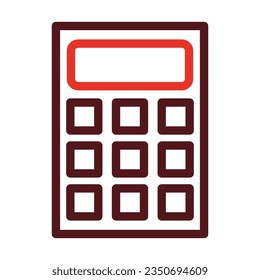 Calculator Thick Line Two Color Icons For Personal And Commercial Use.
