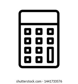calculator thin line vector icon