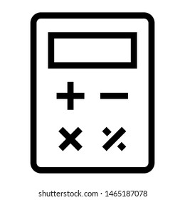 calculator thin line vector icon