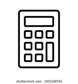 calculator thin line vector icon