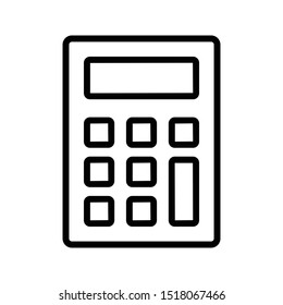 calculator thin line vector icon