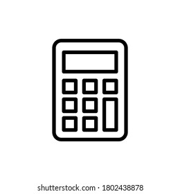 Calculator tool icon. Simple line, outline vector elements of cabinet accessories icons for ui and ux, website or mobile application