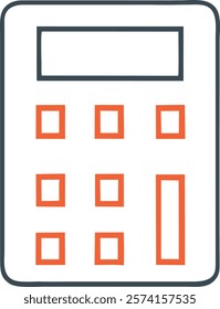 Calculator Tool Icon Symbolizing Financial Accuracy and Analysis, Ideal for Presentations