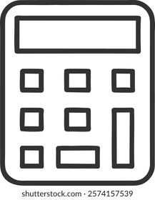 Calculator Tool Icon Symbolizing Financial Accuracy and Analysis, Ideal for Presentations