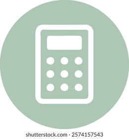 Calculator Tool Icon Symbolizing Financial Accuracy and Analysis, Ideal for Presentations