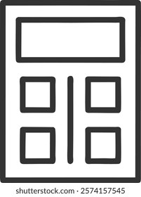 Calculator Tool Icon Symbolizing Financial Accuracy and Analysis, Ideal for Presentations