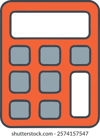 Calculator Tool Icon Symbolizing Financial Accuracy and Analysis, Ideal for Presentations