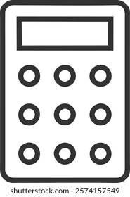 Calculator Tool Icon Symbolizing Financial Accuracy and Analysis, Ideal for Presentations