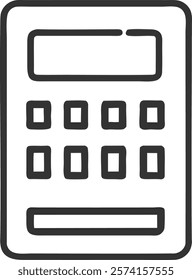 Calculator Tool Icon Symbolizing Financial Accuracy and Analysis, Ideal for Presentations