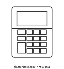 calculator tool instrument digital math  icon. Flat and isolated design. Vector illustration