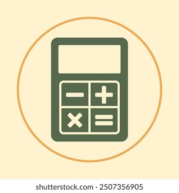 Calculator trendy icon informed abstract vector illustration colorful artwork beautiful design.eps