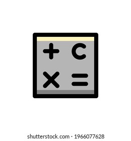 Calculator User Interface Outline Icon Logo Vector Illustration
