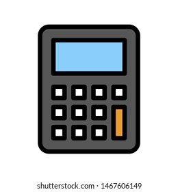 Calculator vector, Back to school filled style icon