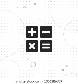 Calculator, vector best flat icon on texture background , EPS 10