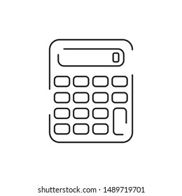 calculator vector black linear flat style icon