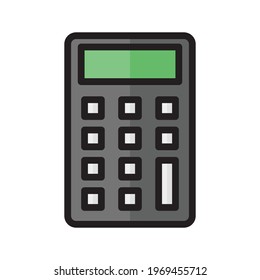 Calculator vector color icon isolated on white background. Calculator icon color for infographic, website or app.