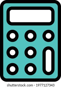 calculator vector colour line  icon