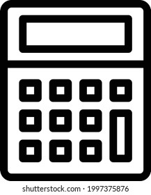 calculator vector colour line icon