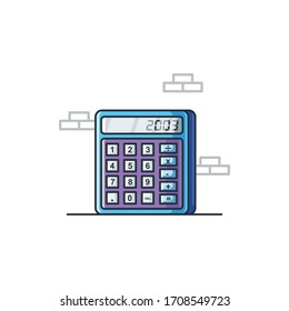 Calculator Vector Design Illustrations Cartoon Style Suitable eb Landing Page, Banner, Flyer, Sticker, Wallpaper, Background