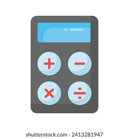 Calculator vector design, mathematical calculation equipment in modern style