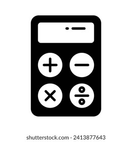 Calculator vector design, mathematical calculation equipment in modern style