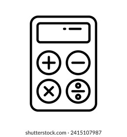 Calculator vector design, mathematical calculation equipment in modern style
