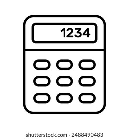 Calculadora de diseño de Vector, equipo de cálculo matemático en estilo moderno