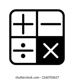 Calculator vector, Digital marketing line style icon editable stroke