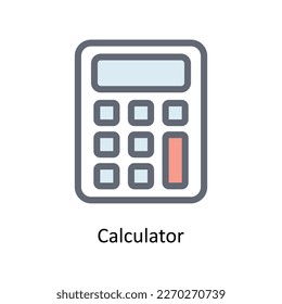 Calculator Vector  Fill outline Icons. Simple stock illustration stock
