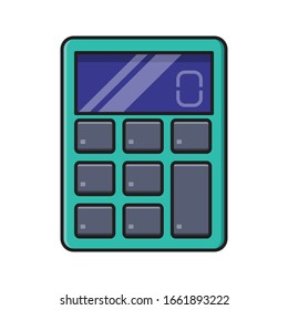 icono de color plano vectorial calculadora 