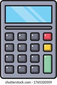 icono de cálculo vectorial de color plano 