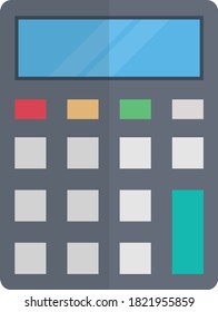 calculator vector flat color icon 