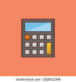 calculator vector flat color icon