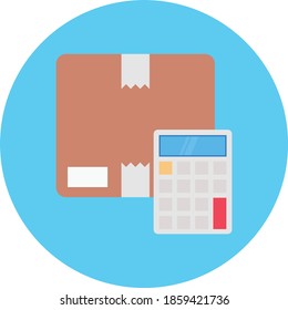 calculator vector flat colour icon