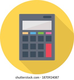 calculator  vector flat colour icon