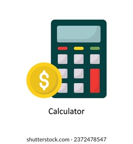 Calculator vector Flat Icon Design illustration. Symbol on White background EPS 10 File 