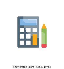 Calculator Vector Flat Illustration. Banking and Finance icon
