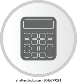 Calculator Vector Glyph Circle Icon Design
