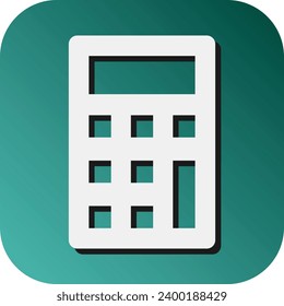 Calculator Vector Glyph Gradient Background Icon For Personal And Commercial Use.
